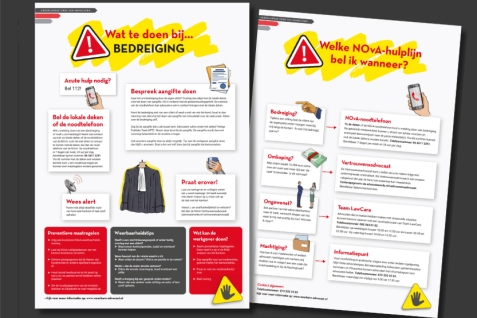 Infographics wat doen bij bedreiging en hulplijnen