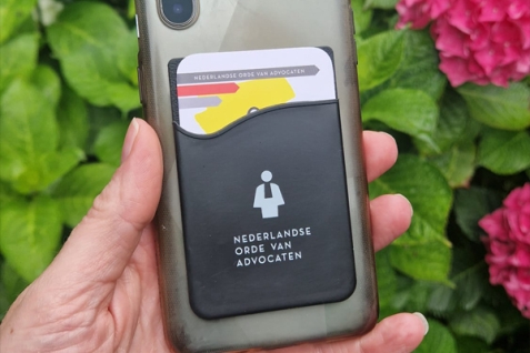 Kaarthouder voor op smartphone