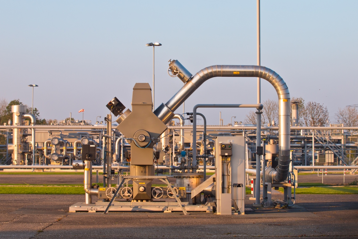 Gasveld pomp voor gaswinning